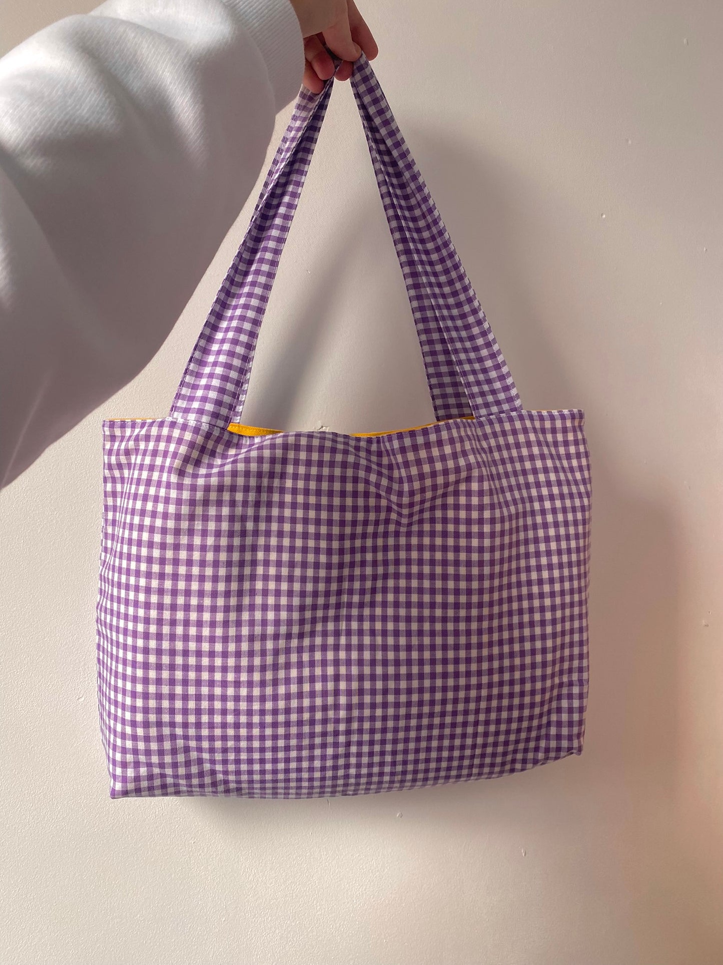 Sac cabas vichy violet