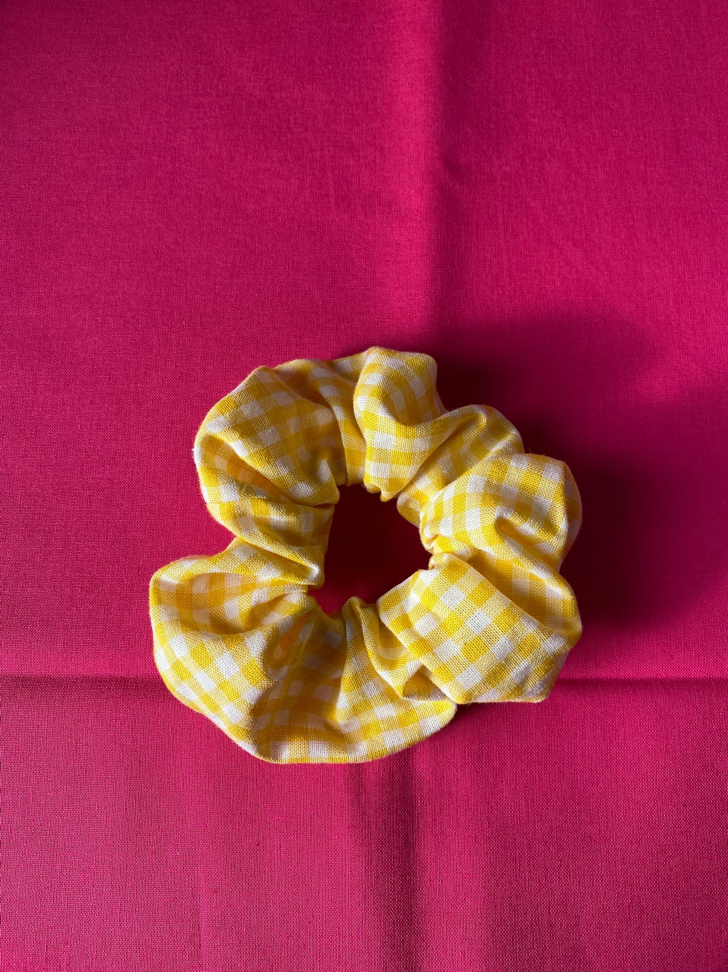 Chouchou vichy jaune