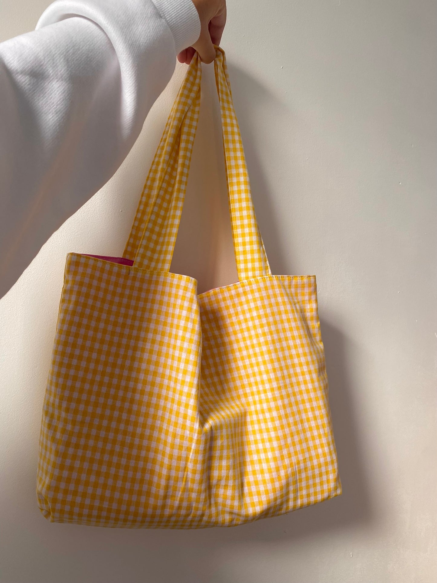 Sac cabas vichy jaune