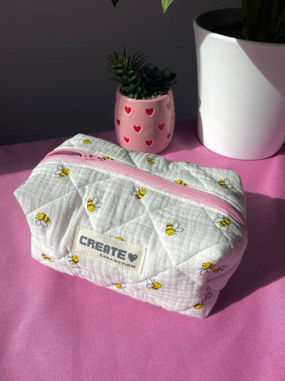 Trousse à motif abeille