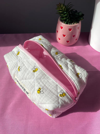 Trousse à motif abeille
