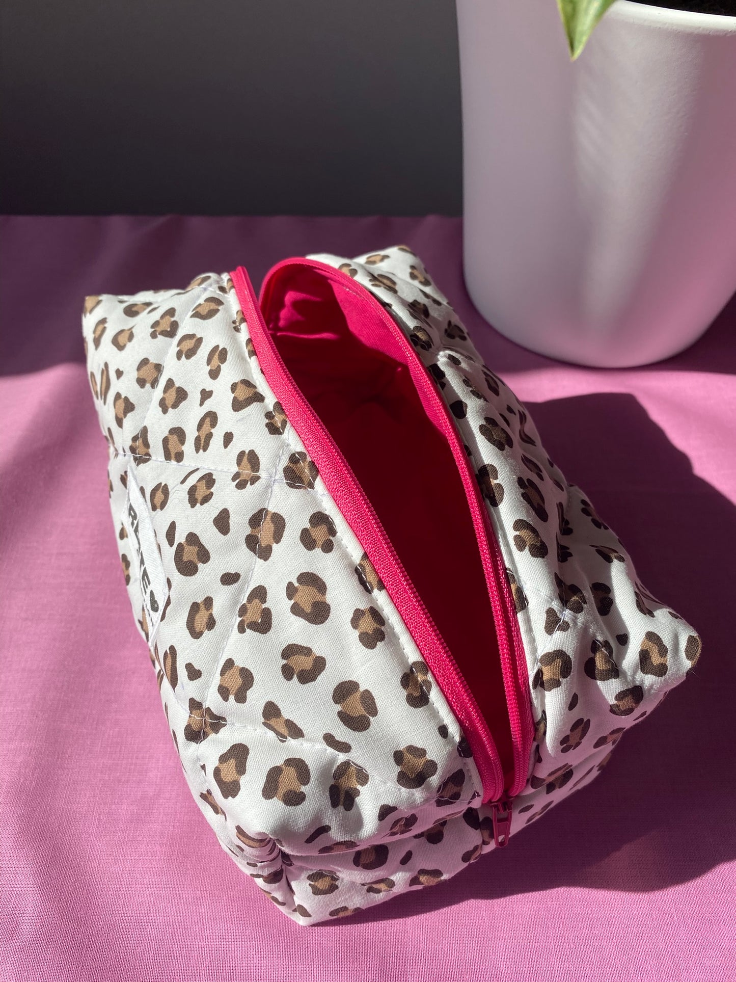 Trousse léopard rose