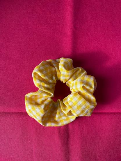 Chouchou vichy jaune