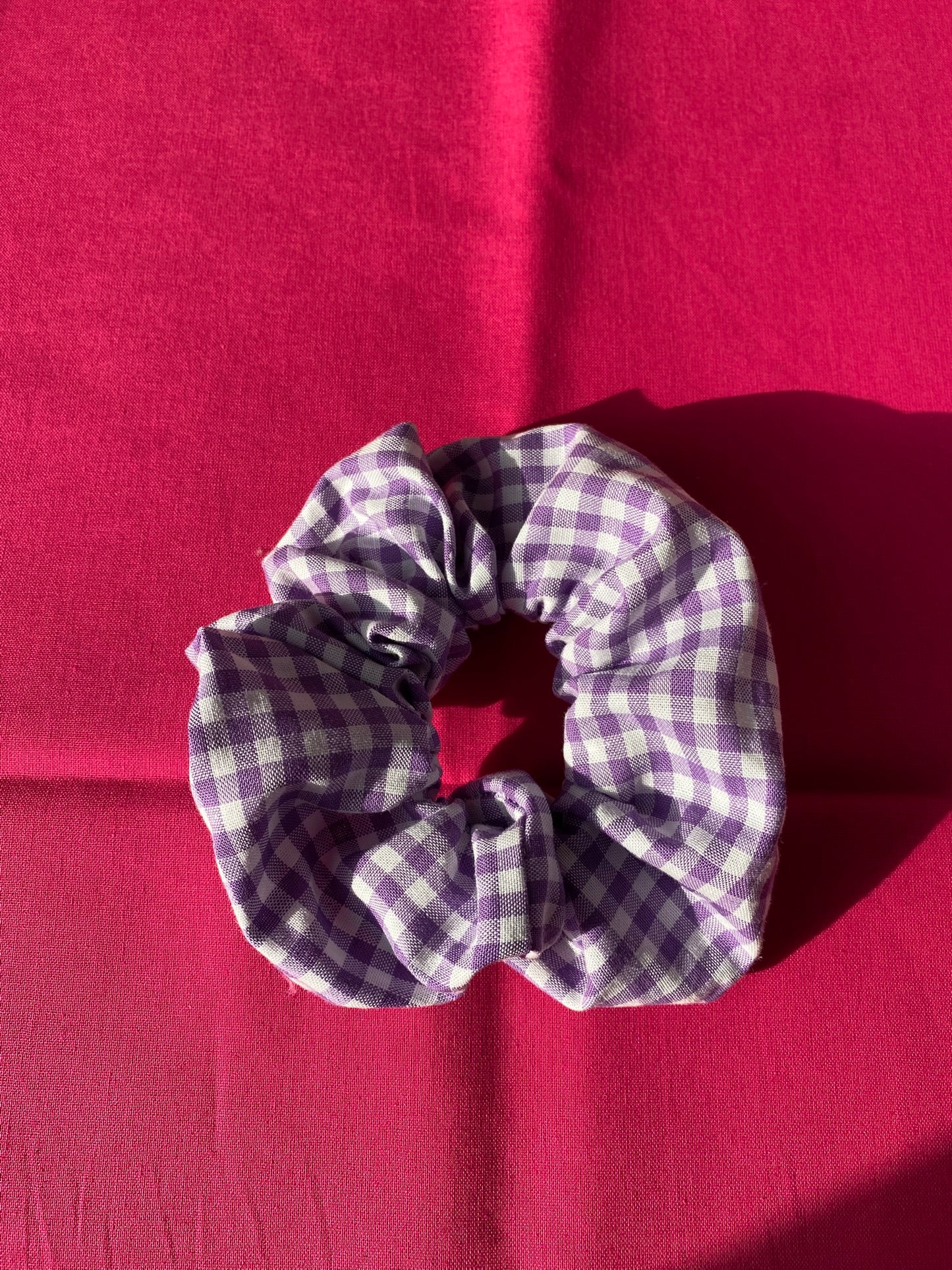 Chouchou vichy violet