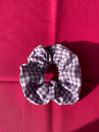 Chouchou vichy violet