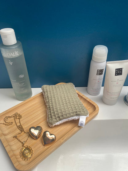 Eponge verte et blanche