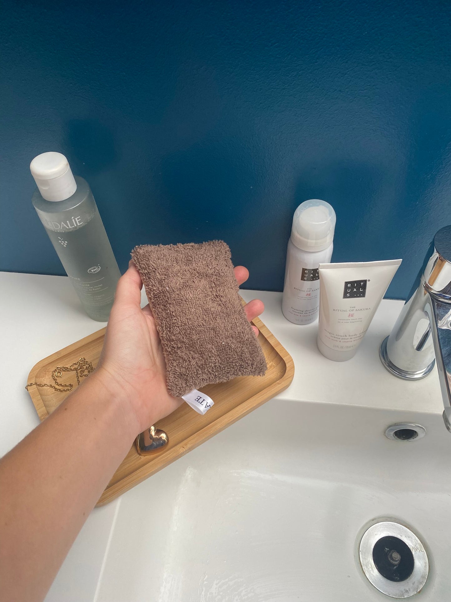 Eponge beige et marron