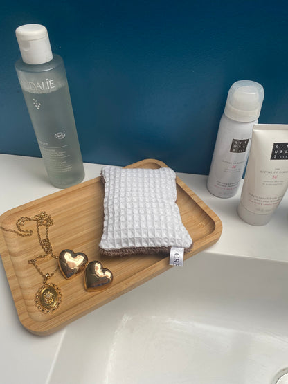 Eponge blanche et marron