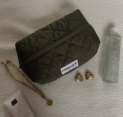 Trousse matelassée kaki