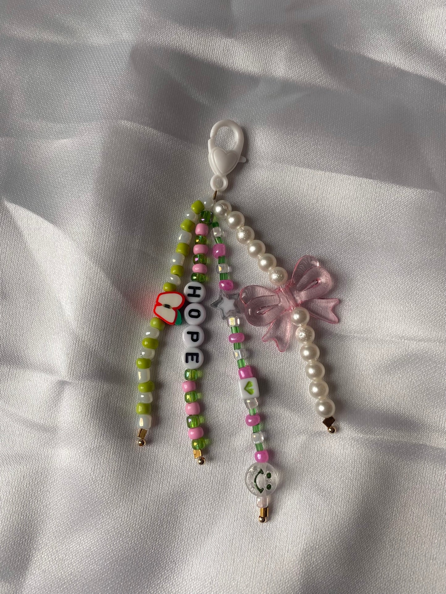 Porte-clés rose et vert