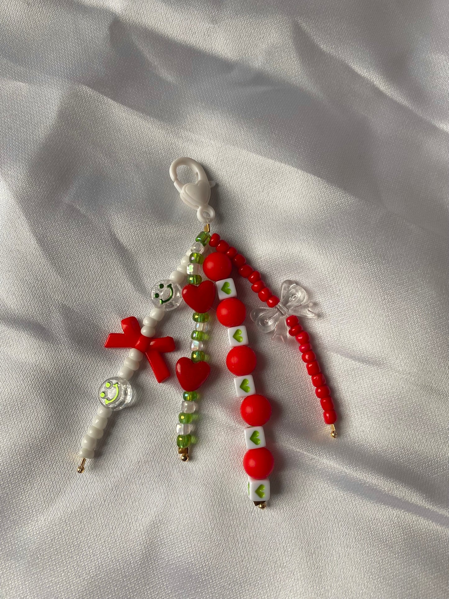 Porte-clés rouge et blanc