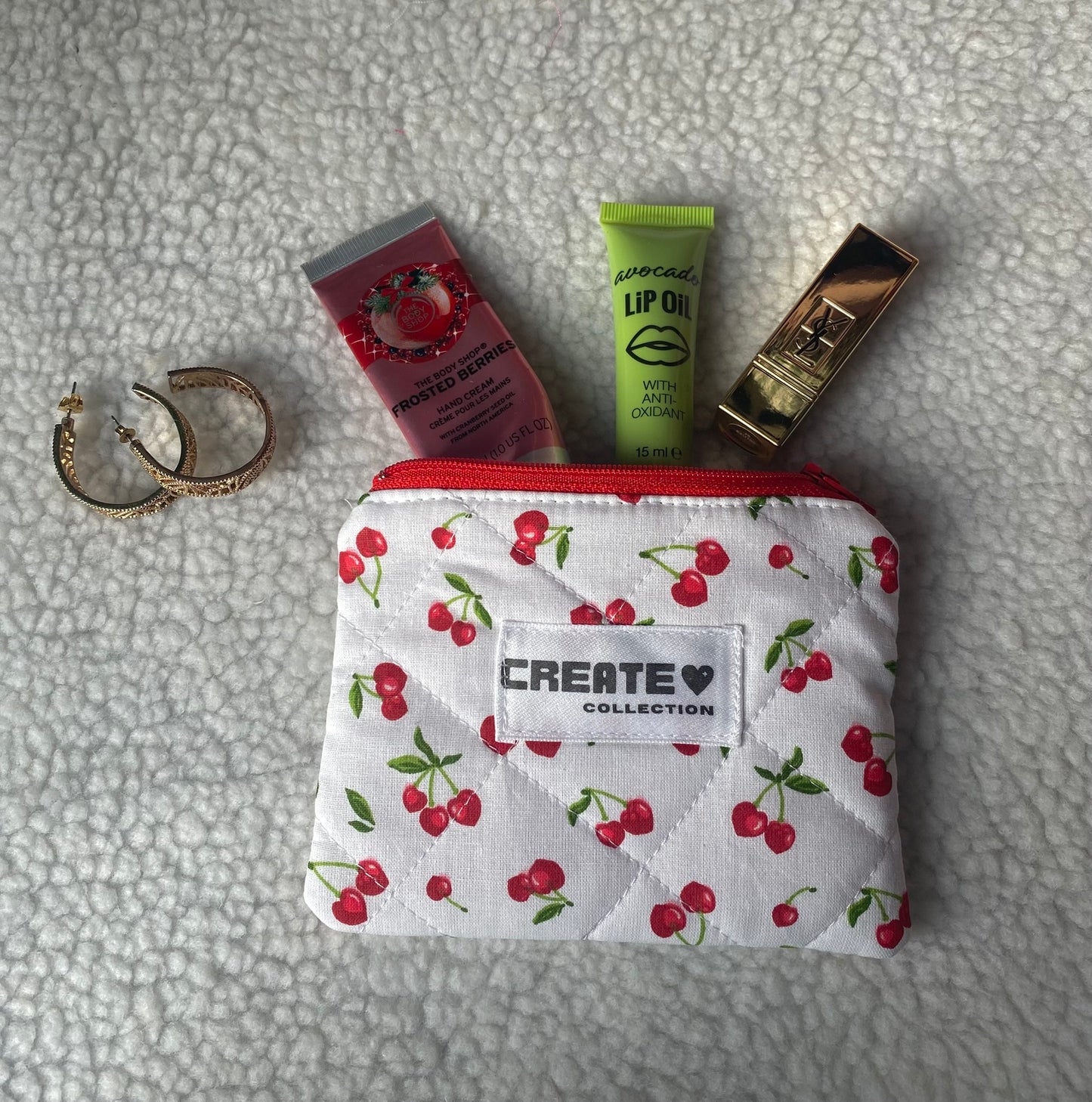 Mini pochette cerise
