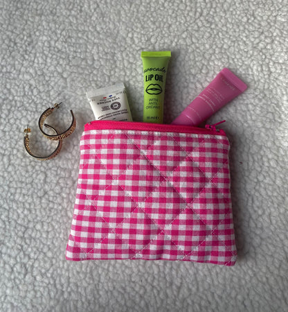 Mini pochette vichy rose