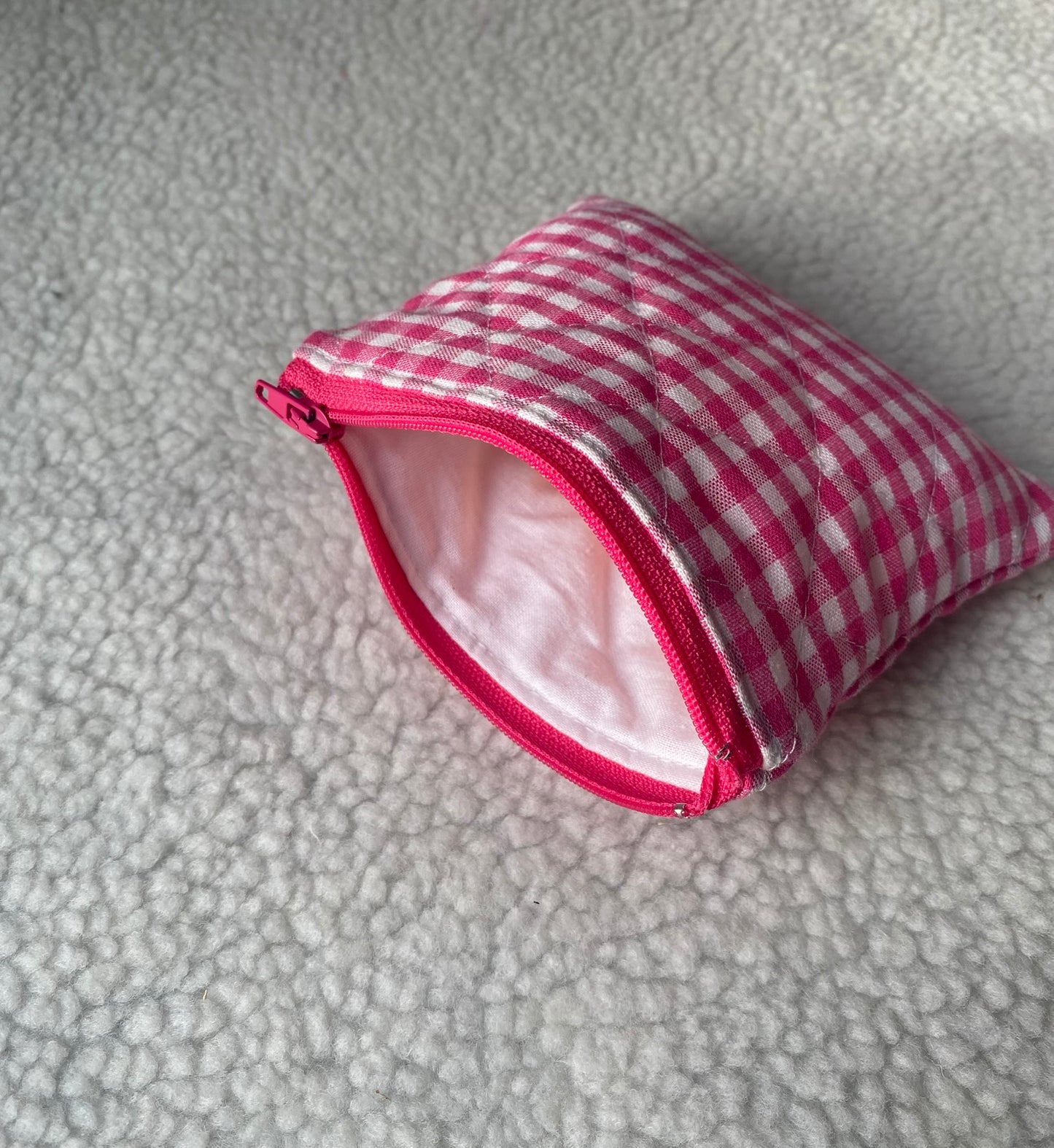 Mini pochette vichy rose