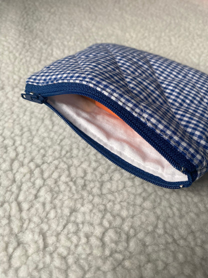 Mini pochette vichy bleu