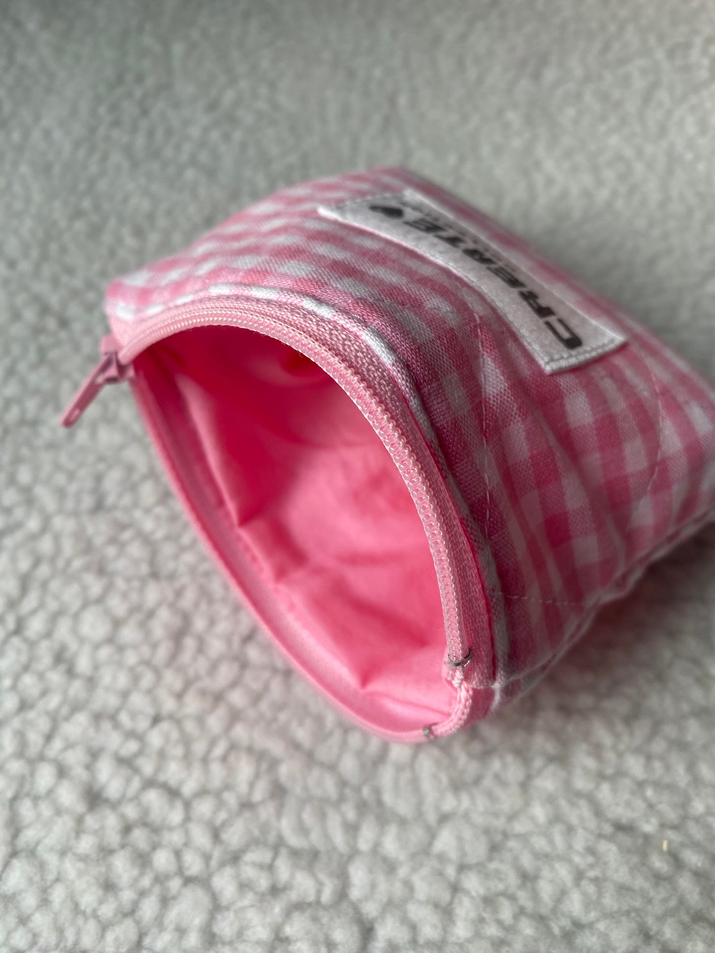 Mini pochette vichy rose