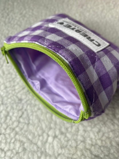 Mini pochette vichy violette