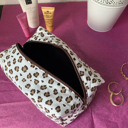 Trousse léopard marron