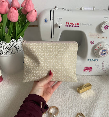 Pochette à motif beige