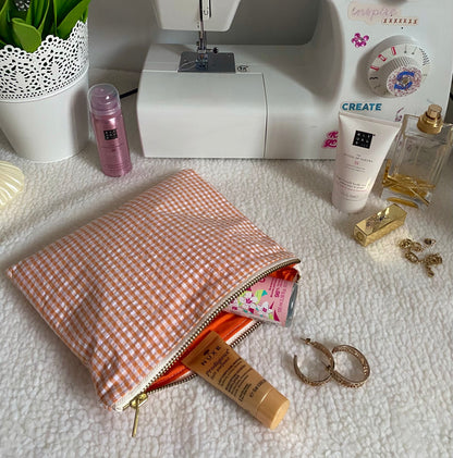 Pochette vichy orange