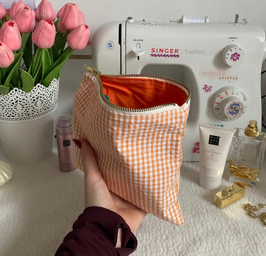 Pochette vichy orange