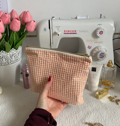 Pochette vichy orange