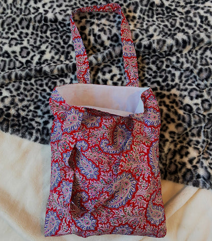 Totebag rouge à motif