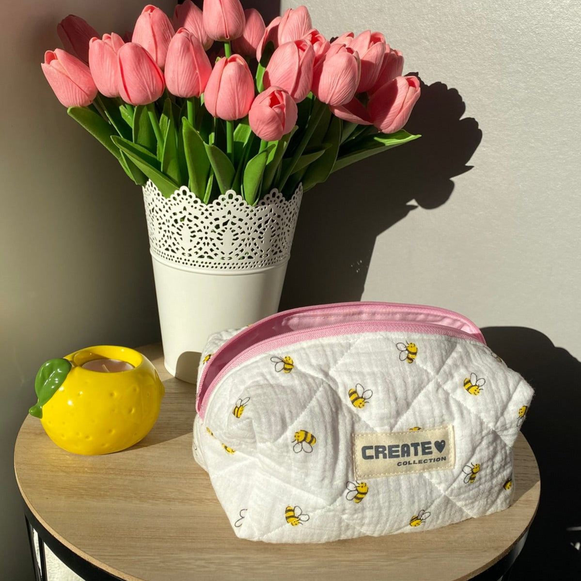 Trousse à motif abeille